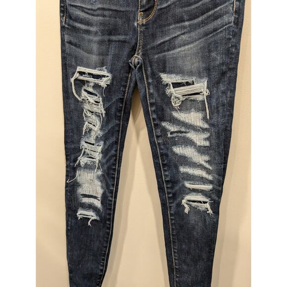 American Eagle Super Super Stretch Hi Rise Jeggings Size 0 Short Petite - Picture 4 of 8